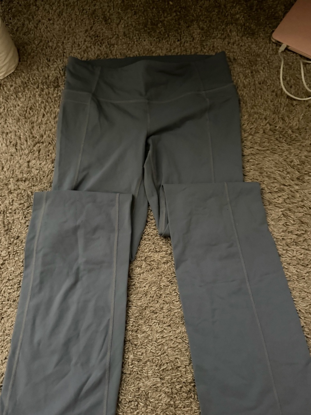 Athleta Slate-Gray High-Rise flare Leggings